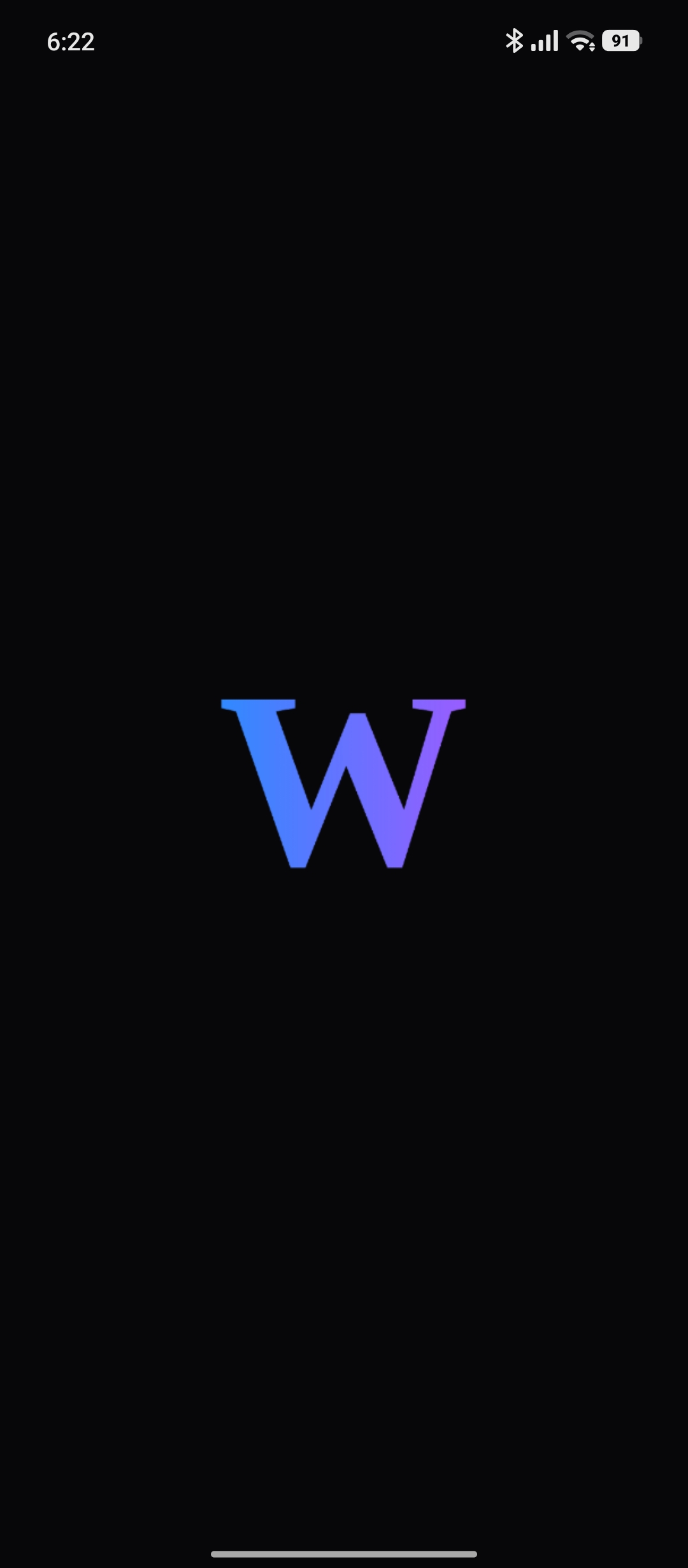 Wofo splash screen